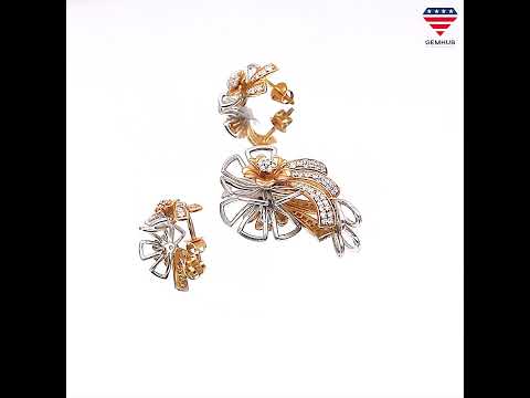 IGI Certified 0.56 Ct Natural Diamond Pendant Set 18K Gold Jewelry for Women