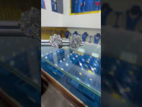 2 Carat Round Lab Diamond Solitaire Studs