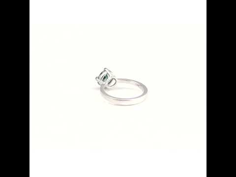 3.60 ct DEW Blue Moissanite Solitaire Ring In Gold Vermeil Great Shine & Bling