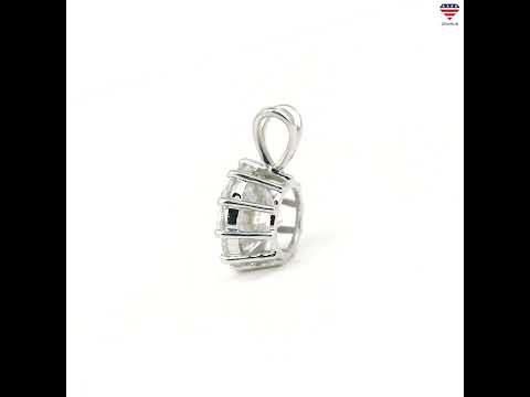 22 Ct Certified White Moissanite Pendant in Gold Vermeil – Christmas Gift