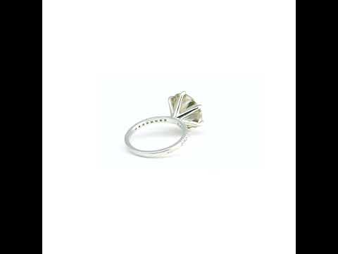 5.50 Ct Certified Moissanite Solitaire Ring in – Gift for Wife Jewelry 18K Gold Pla 18K Gold Plated