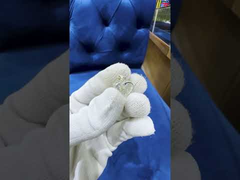 7.50ct DEW White Moissanite Heart Cut Pendant Necklace