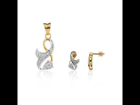 Natural Diamond Pendant Necklace Set 0.54 CT G-H VS IGI Certified Women Jewelry
