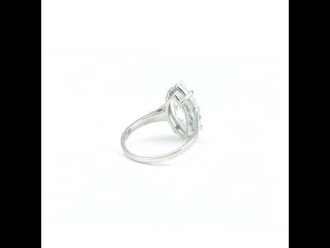 9 ct DEW Certified White Moissanite Solitaire Ring. For Anniversary Gift 18K Gold Plate 18K Gold Plated