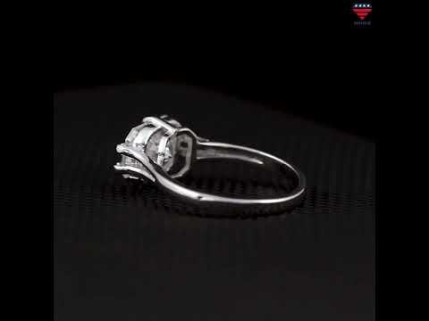 3.60 Ct Radiant Cut Lab Grown Diamond Ring — VS1 Clarity, 18k Gold Vermeil