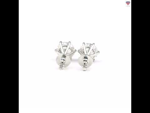 7.00 ct DEW Off-White Moissanite Stud Earrings Gold Vermeil – Anniversary Gift Sale