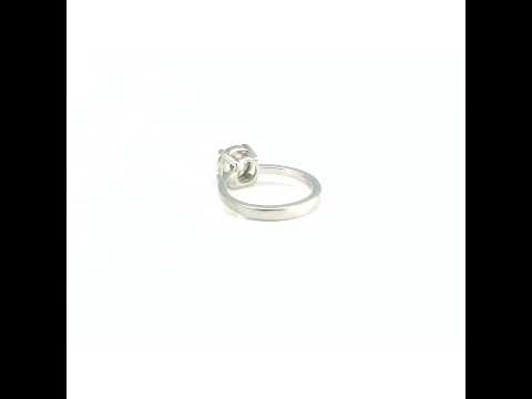 Certified 3 Ct Round Cut Pink Moissanite Solitaire Ring in Gold Plated Vermeil
