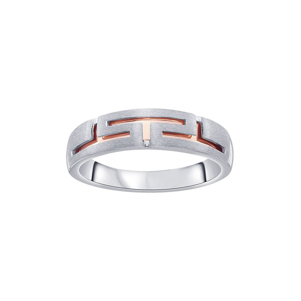 Geometric Diamond and Platinum Finger Ring - Image 2 - GEMHUB & CO.