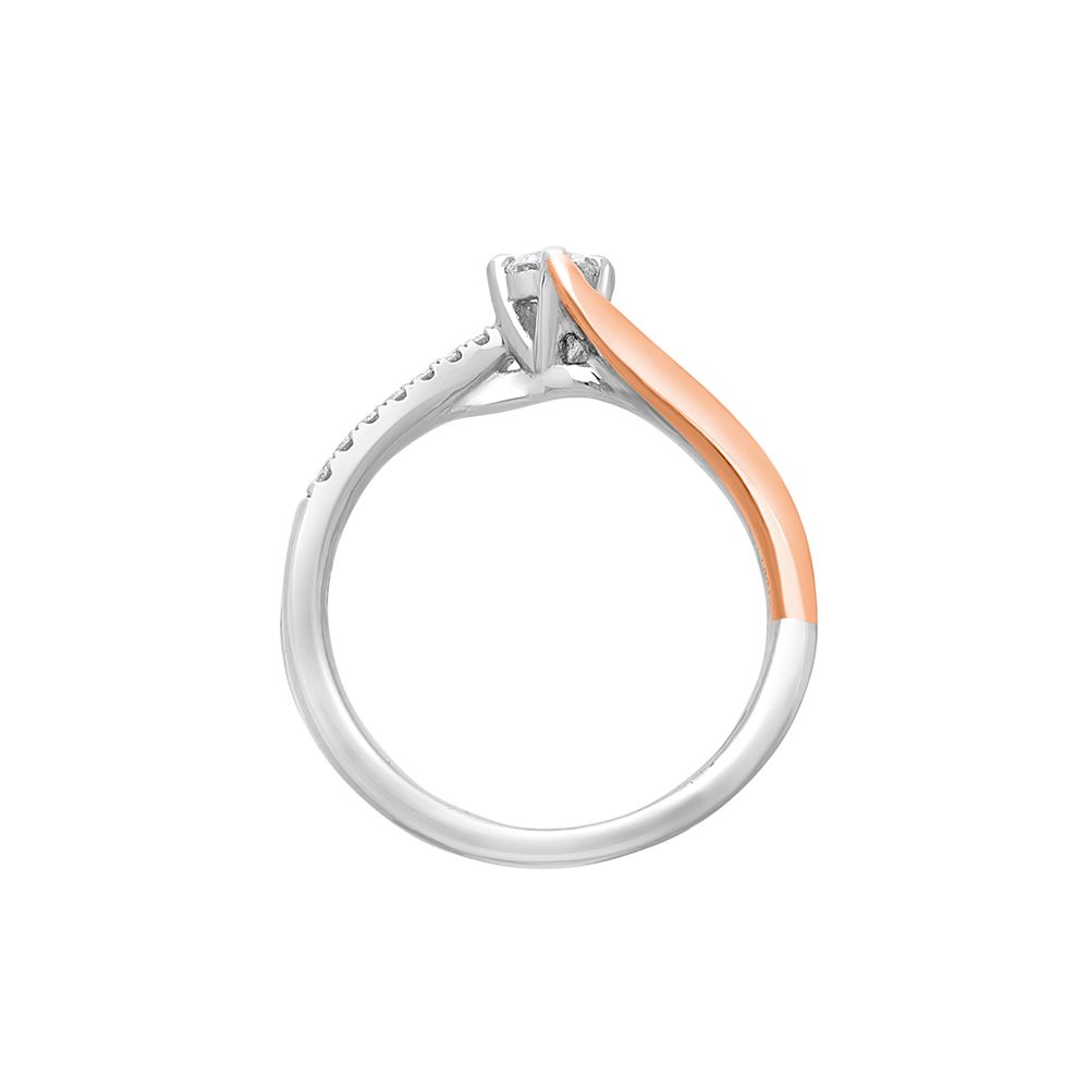 Ethereal Dual Toned Solitaire Ring - Image 2 - GEMHUB & CO.