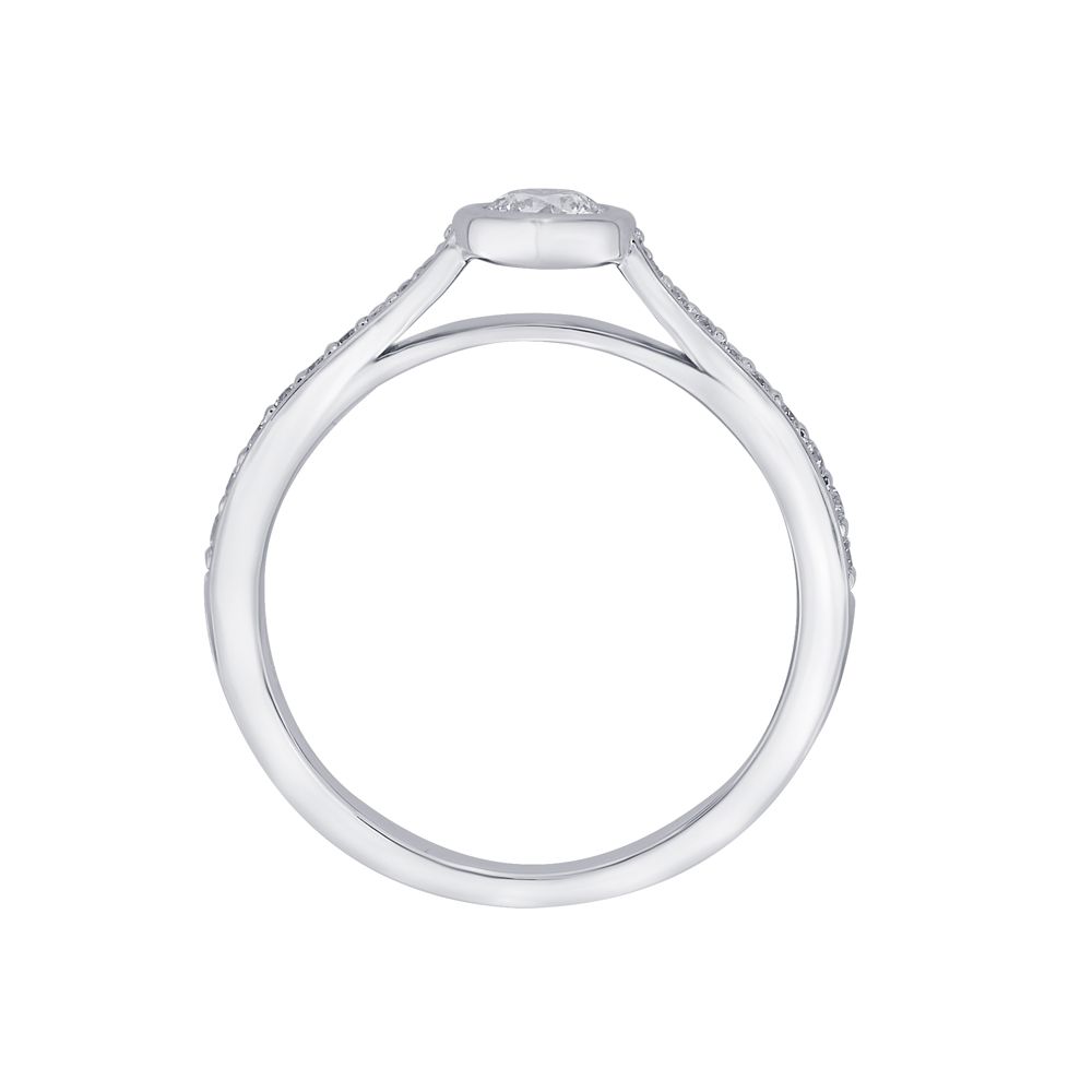Contemporary Platinum Diamond Ring - Image 2 - GEMHUB & CO.