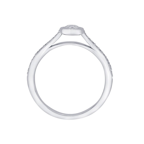 Contemporary Platinum Diamond Ring - Image 2 - GEMHUB & CO.