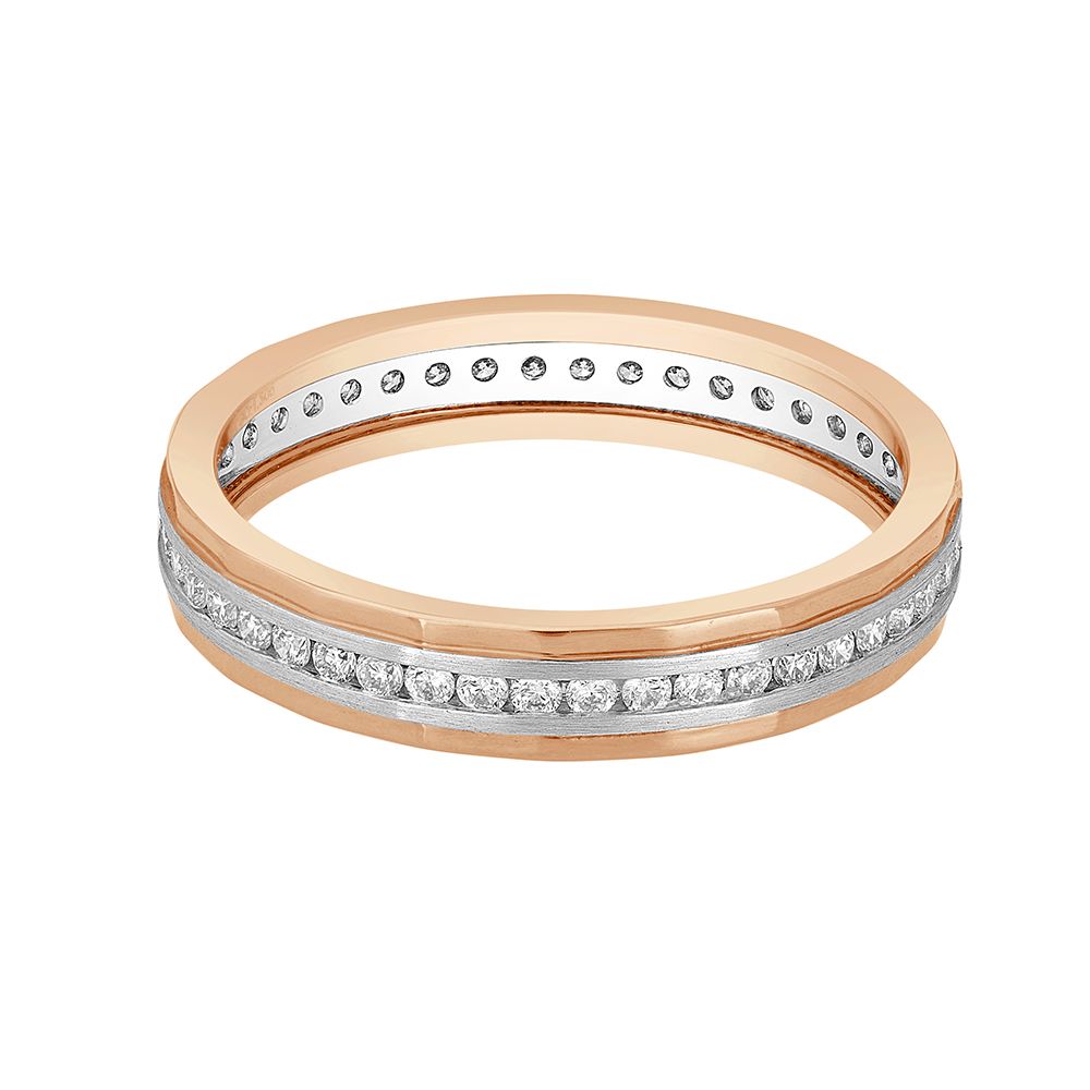 Linear Diamond Studded Platinum Ring - Image 2 - GEMHUB & CO.