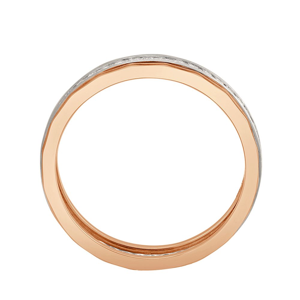 Linear Diamond Studded Platinum Ring - Image 3 - GEMHUB & CO.