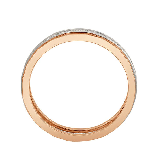 Linear Diamond Studded Platinum Ring - Image 3 - GEMHUB & CO.