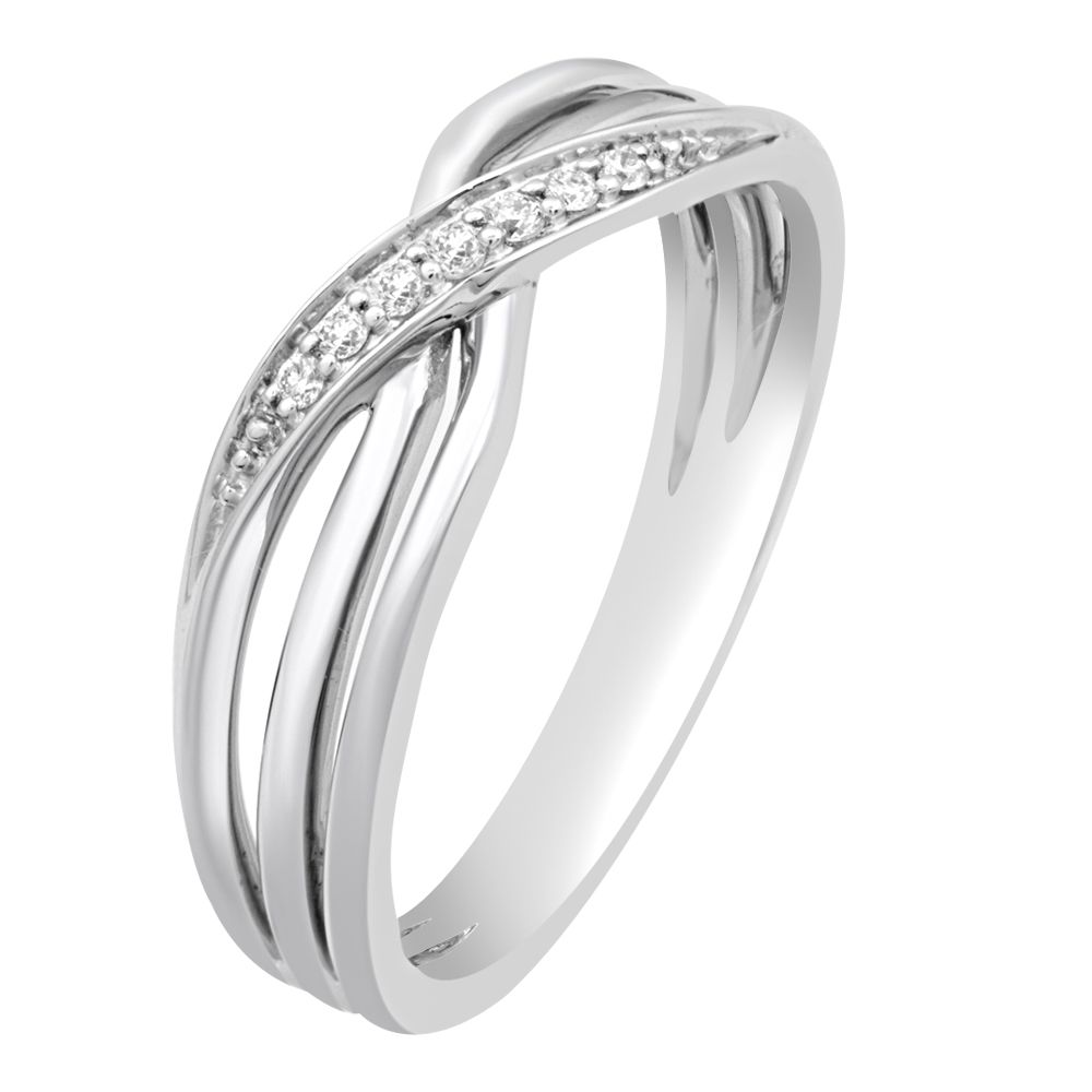 Criscross Design Platinum Finger Ring - 950Pt Platinum - GEMHUB & CO.