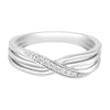 Criscross Design Platinum Finger Ring - Image 2 - GEMHUB & CO.