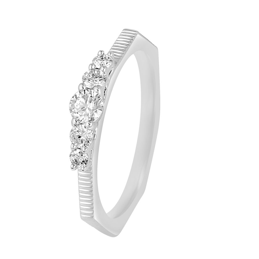 Stunning 950Pt Platinum Textured Ring - 950Pt Platinum - GEMHUB & CO.