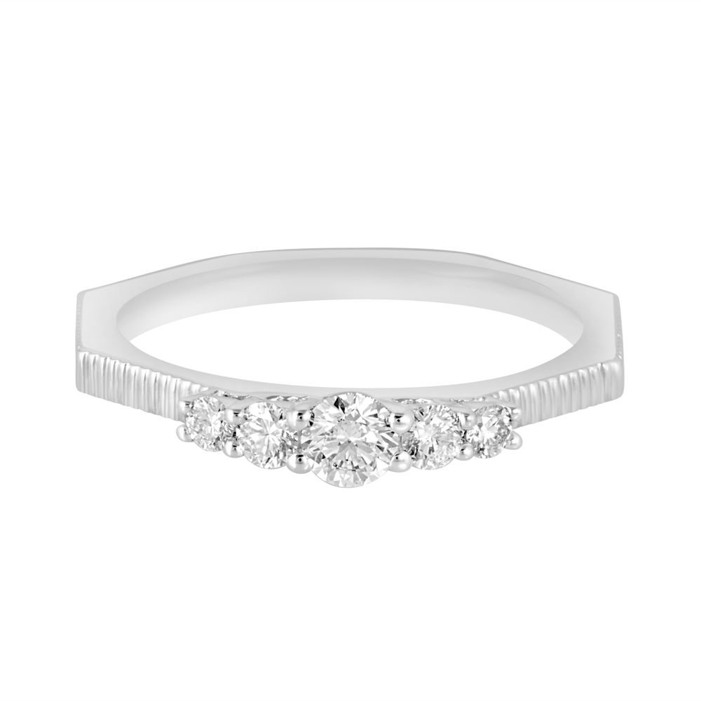 Stunning 950Pt Platinum Textured Ring - Image 2 - GEMHUB & CO.