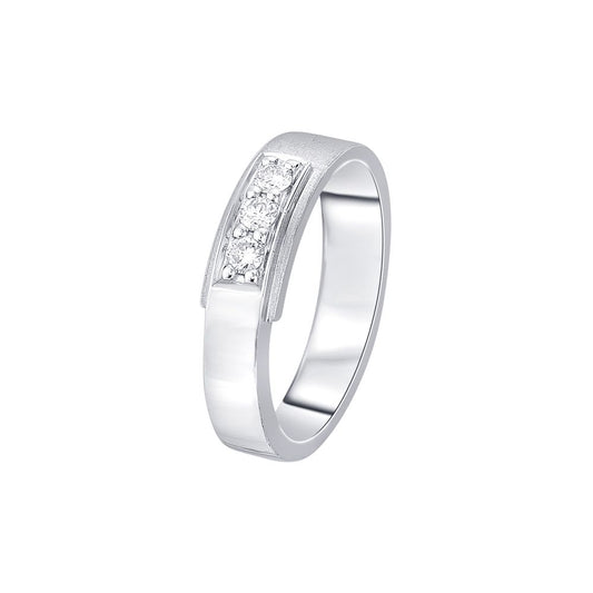 Elegant 950Pt Platinum Men's Band - 950Pt Platinum - GEMHUB & CO.