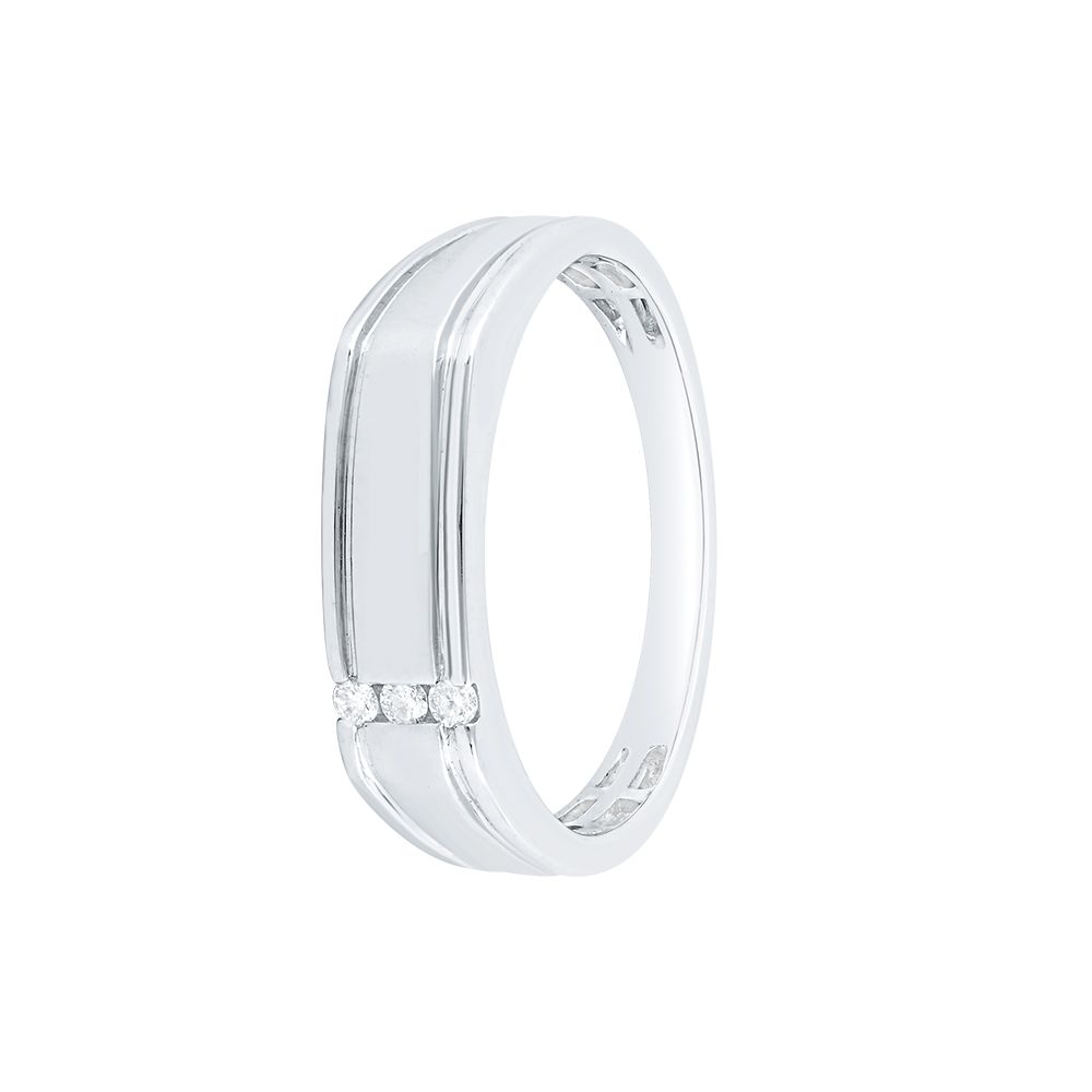 Handcrafted Platinum Diamond Ring For Men - 950Pt Platinum - GEMHUB & CO.