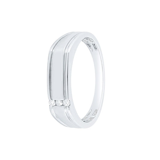 Handcrafted Platinum Diamond Ring For Men - 950Pt Platinum - GEMHUB & CO.