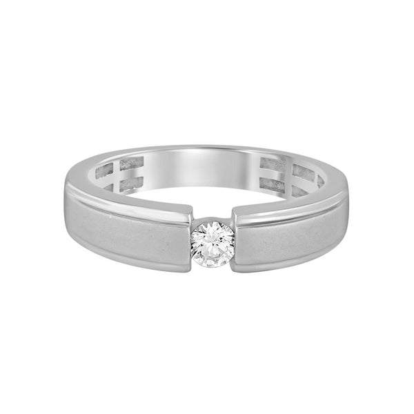 Simple Platinum Finger Band for Men - Image 2 - GEMHUB & CO.