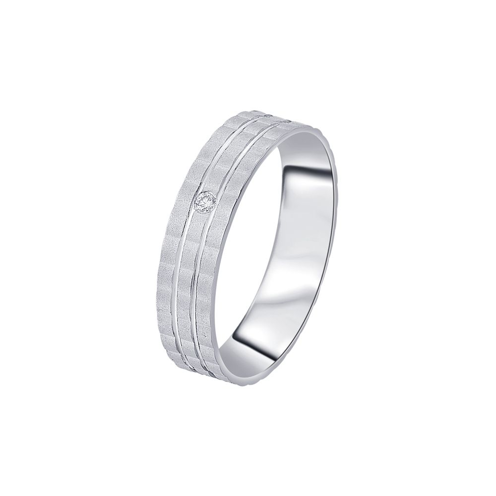Glamorous Platinum and Diamond Finger Band for Men - 950Pt Platinum - GEMHUB & CO.