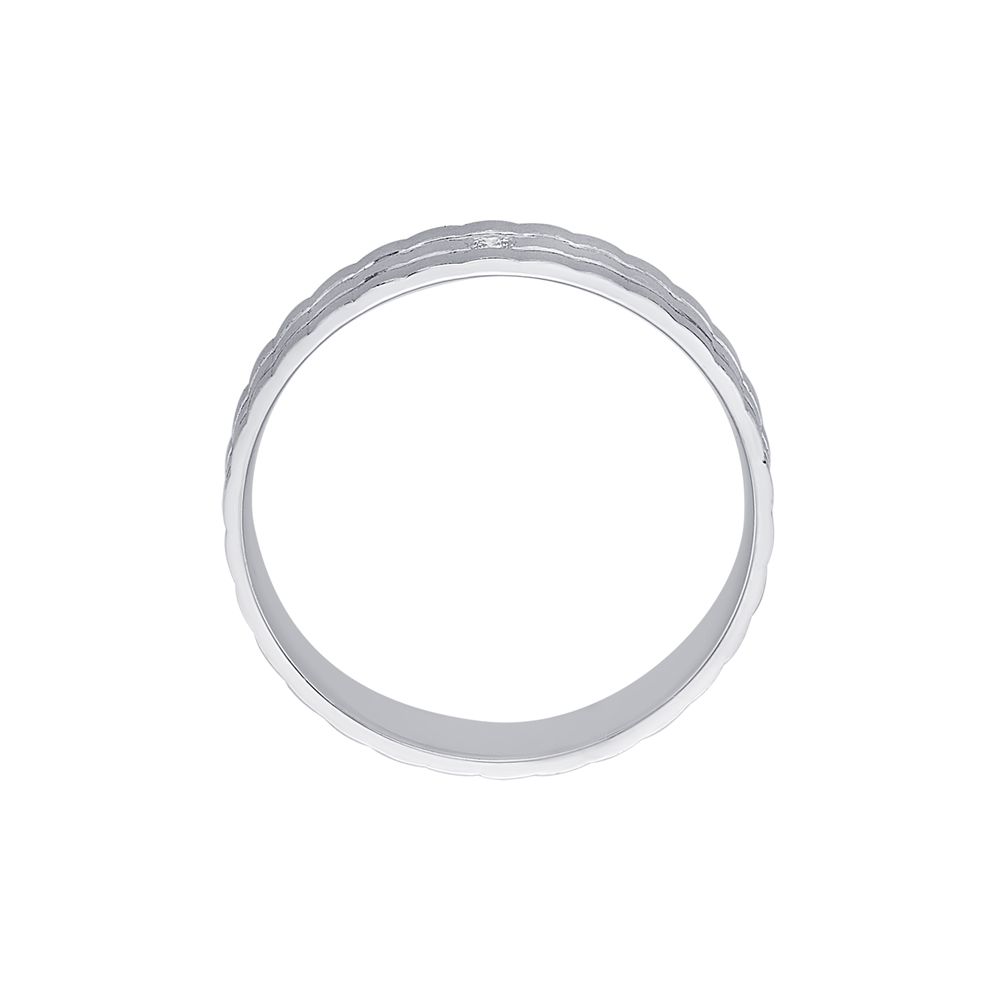 Glamorous Platinum and Diamond Finger Band for Men - Image 3 - GEMHUB & CO.