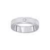 Simple Platinum and Diamond Band For Men - Image 2 - GEMHUB & CO.