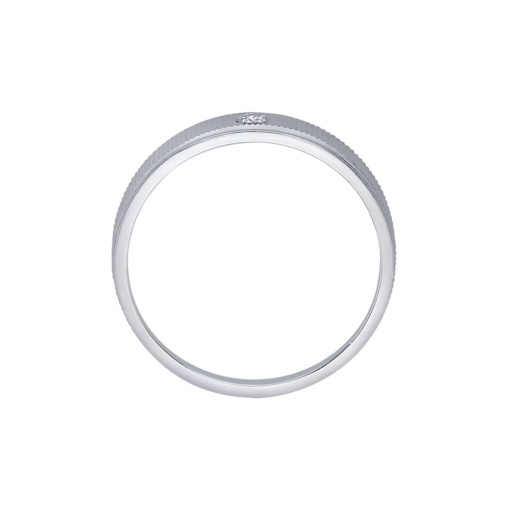 Simple Platinum and Diamond Band For Men - Image 3 - GEMHUB & CO.