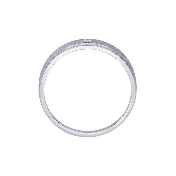 Simple Platinum and Diamond Band For Men - Image 3 - GEMHUB & CO.