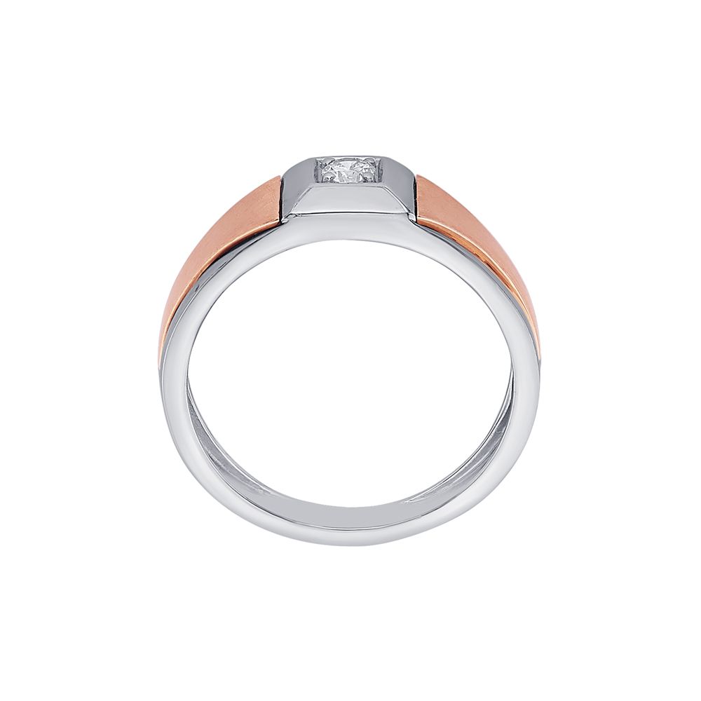 Magnificent Dual-toned Diamond Ring for Men - Image 3 - GEMHUB & CO.