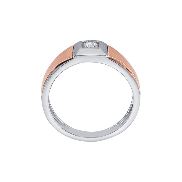 Magnificent Dual-toned Diamond Ring for Men - Image 3 - GEMHUB & CO.
