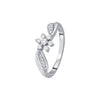 Floral Diamond Platinum Finger Ring - 950Pt Platinum - GEMHUB & CO.