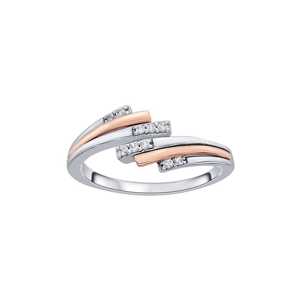 Gleaming Two Toned Diamond Finger Ring - Image 2 - GEMHUB & CO.