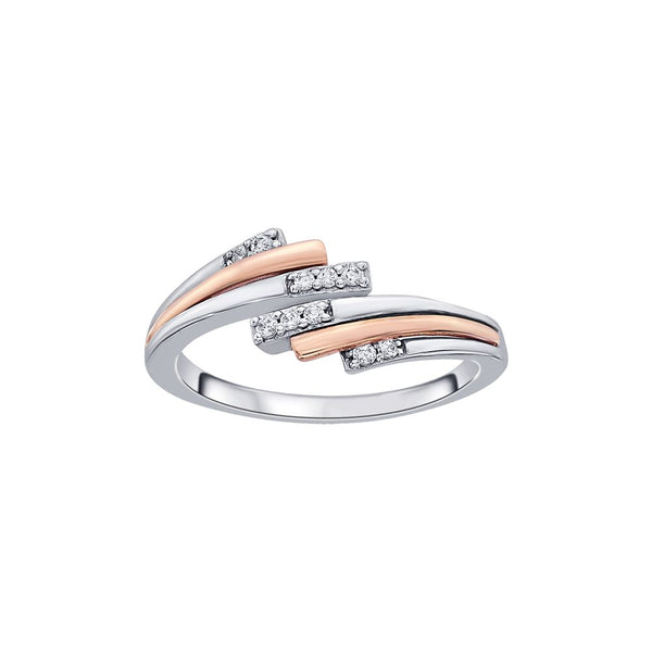 Gleaming Two Toned Diamond Finger Ring - Image 2 - GEMHUB & CO.