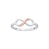Infinity Design Platinum and Rose Gold Finger Ring - Image 2 - GEMHUB & CO.