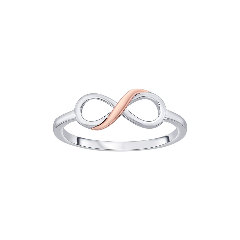 Infinity Design Platinum and Rose Gold Finger Ring - Image 2 - GEMHUB & CO.