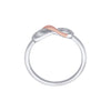 Infinity Design Platinum and Rose Gold Finger Ring - Image 3 - GEMHUB & CO.