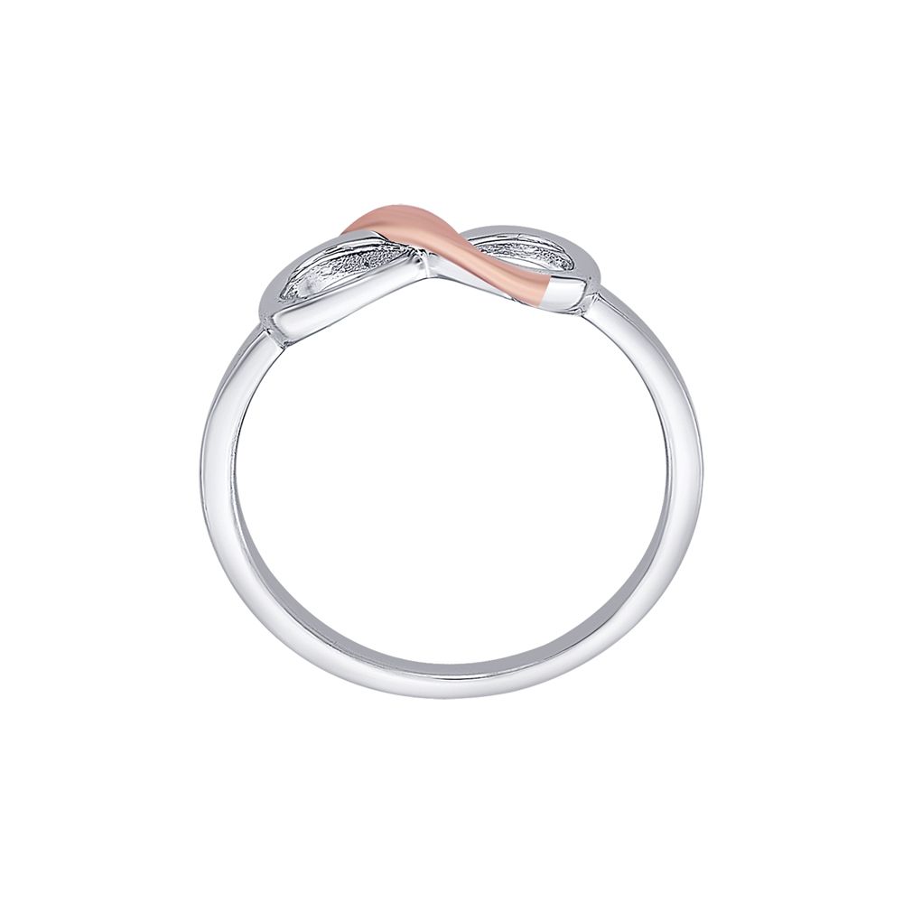 Infinity Design Platinum and Rose Gold Finger Ring - Image 3 - GEMHUB & CO.