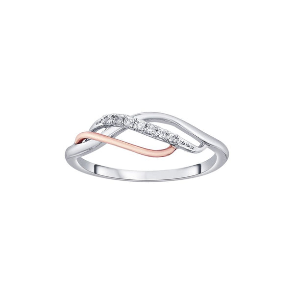 Stunning Platinum and Rose Gold Finger Ring - Image 2 - GEMHUB & CO.