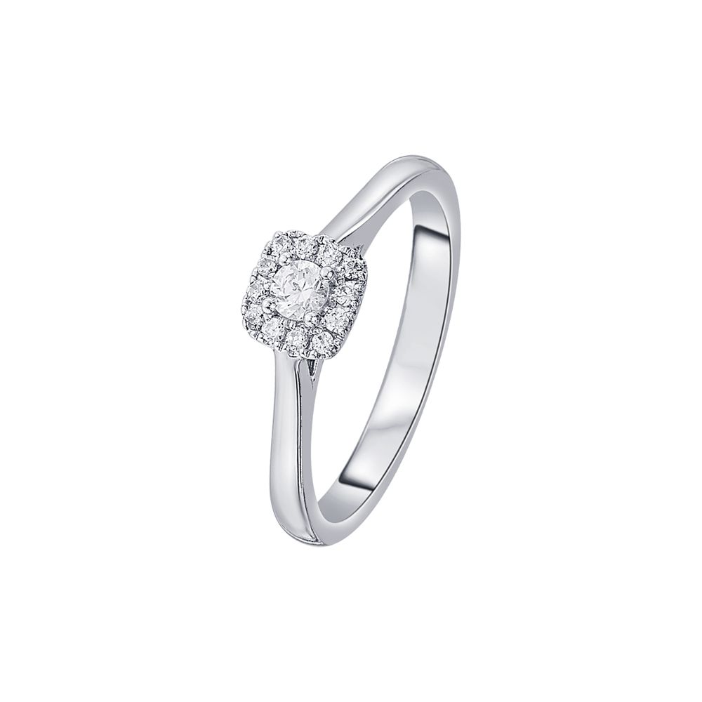 Breathtaking Diamond Halo Finger Ring - 950Pt Platinum - GEMHUB & CO.