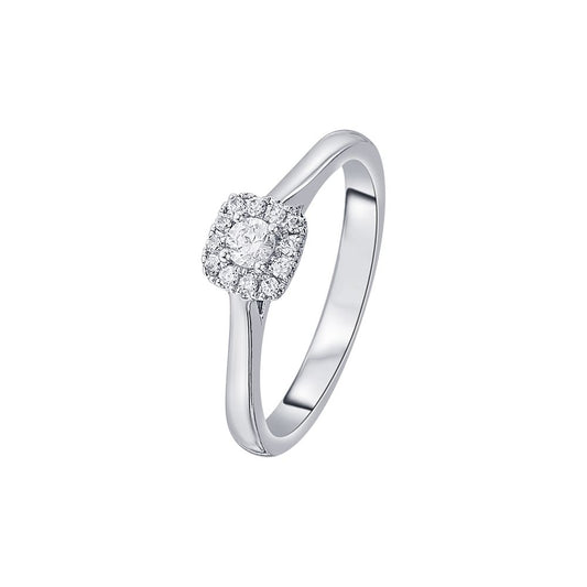Breathtaking Diamond Halo Finger Ring - 950Pt Platinum - GEMHUB & CO.