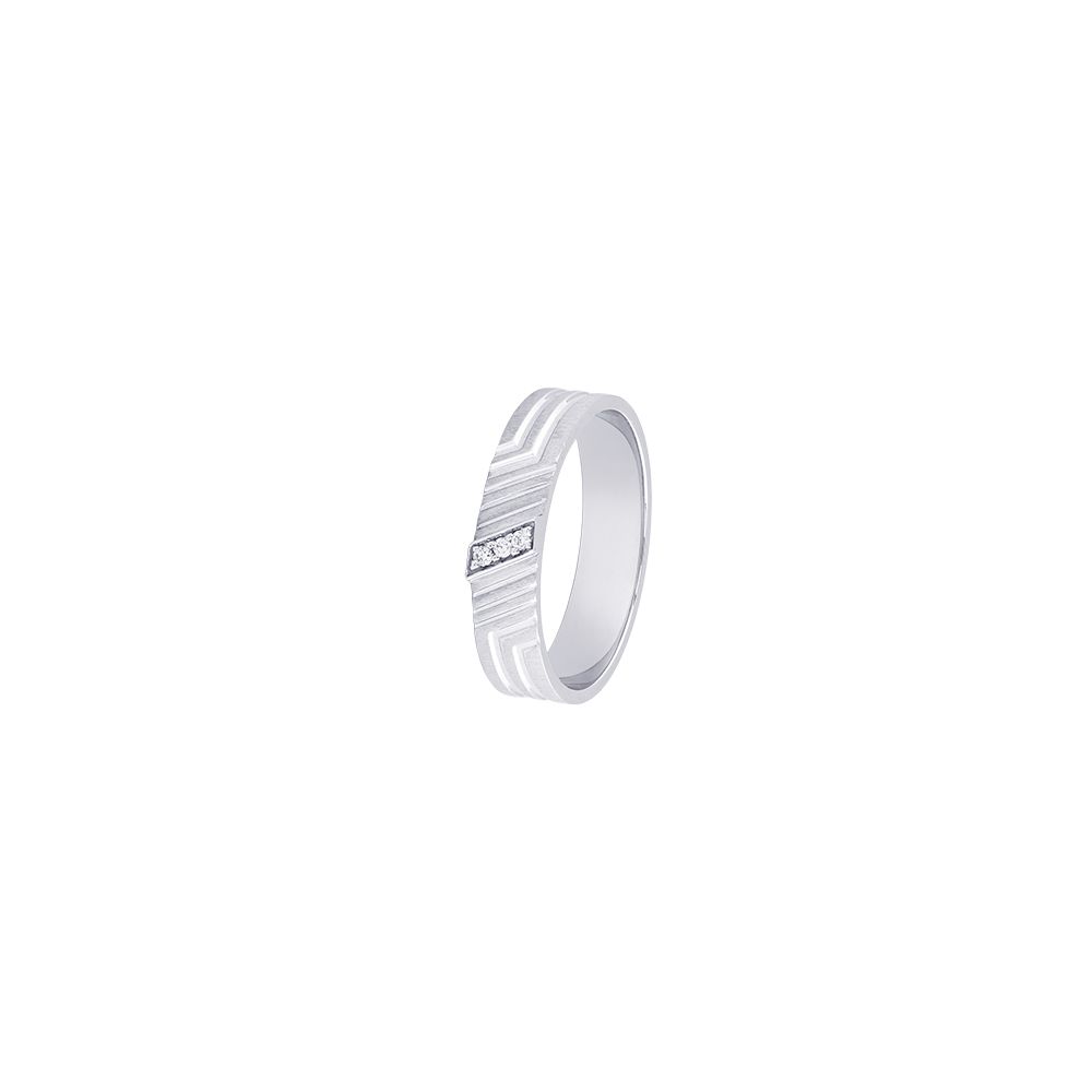 Minimalist Diamond and Platinum Couple Bands - Image 3 - GEMHUB & CO.