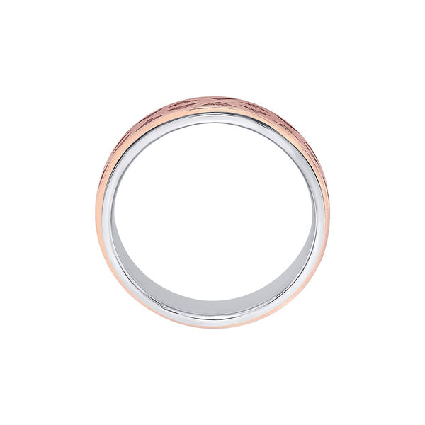 Patterned Men's Dual Toned Finger Band - Image 3 - GEMHUB & CO.