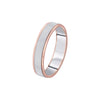 Sleek Dual Metal Men's Ring - 950Pt Platinum - GEMHUB & CO.