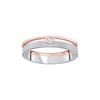 Elegant Platinum and Rose Gold Men's Band - Image 2 - GEMHUB & CO.