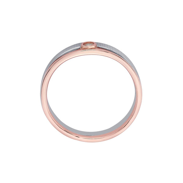 Elegant Platinum and Rose Gold Men's Band - Image 3 - GEMHUB & CO.