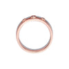 Elegant Platinum and Rose Gold Women's Band - Image 3 - GEMHUB & CO.