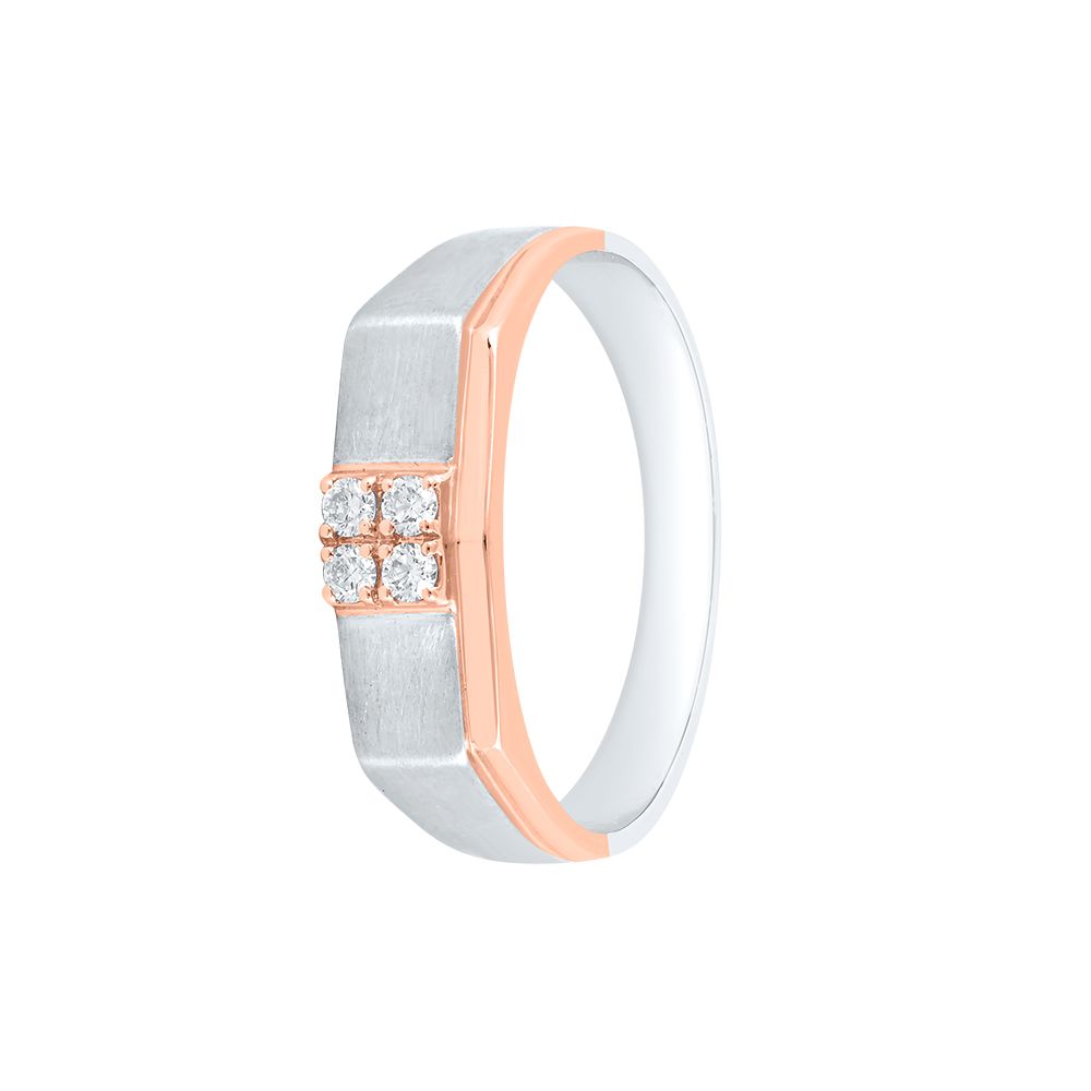 Stunning Geometric Diamond Men's Finger Band - 950Pt Platinum - GEMHUB & CO.